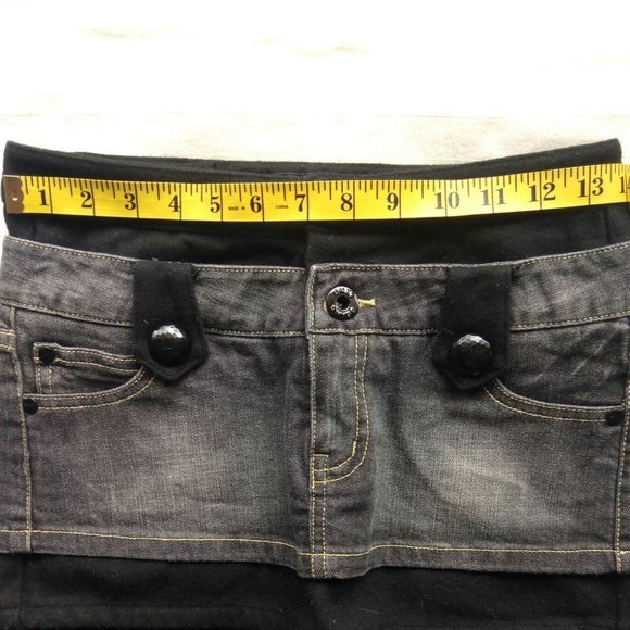 ONLY Black Denim and Wool Skirt - Picture 4 of 4